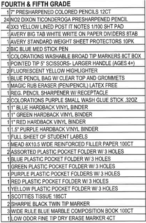 Supply List